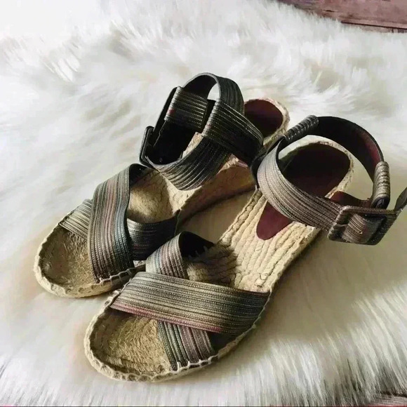 Vince Espadrilles Wedges Sandals Shoes Sz 9 - Picture 1 of 8